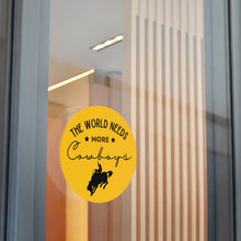 Load image into Gallery viewer, More Cowboys Round Yellow Sticker