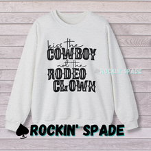 Load image into Gallery viewer, Kiss The Cowboy Crewneck Sweatshirt