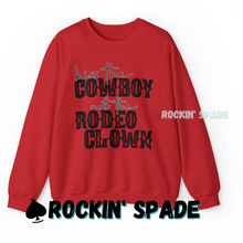 Load image into Gallery viewer, Kiss The Cowboy Crewneck Sweatshirt