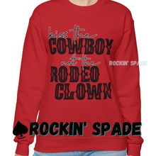 Load image into Gallery viewer, Kiss The Cowboy Crewneck Sweatshirt
