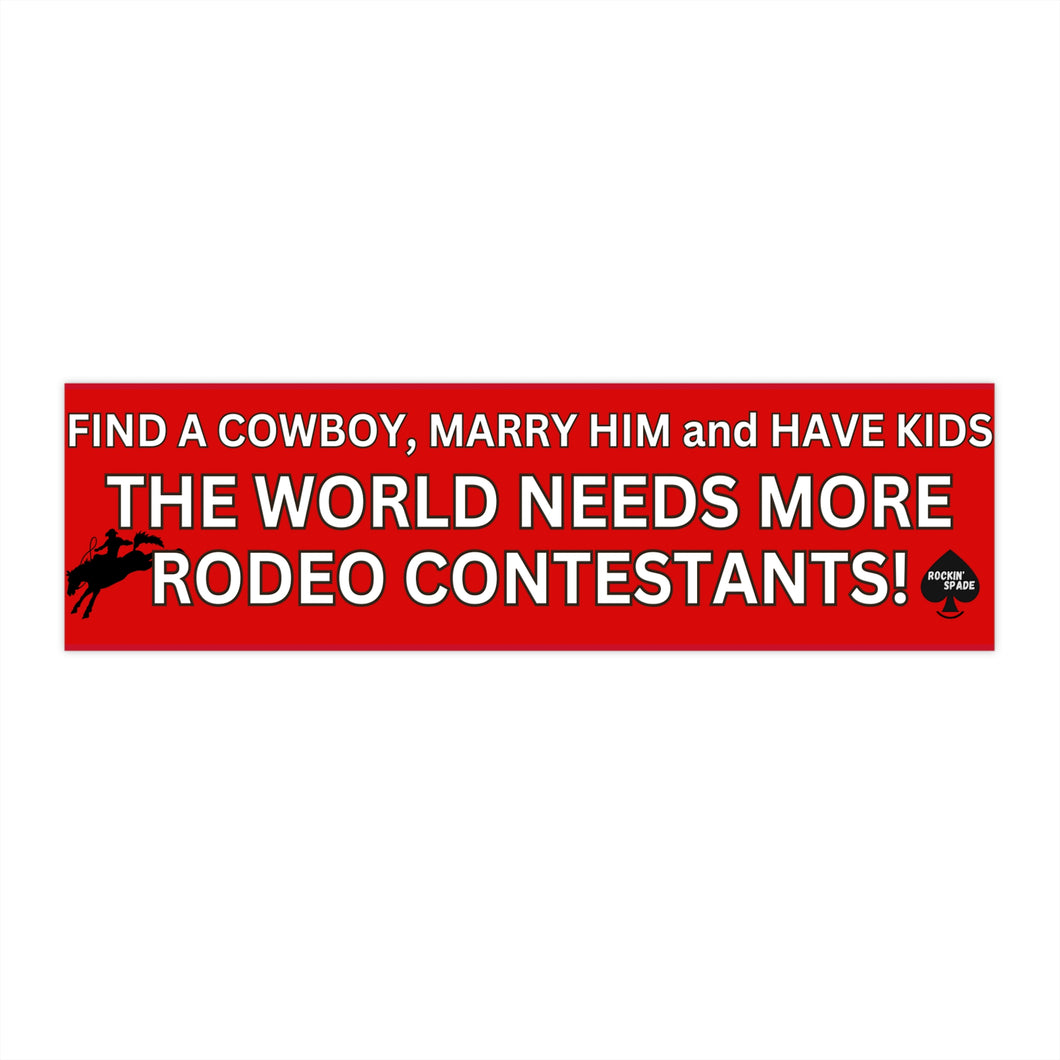 Rodeo Contestants Bumper Sticker