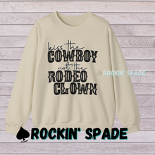 Load image into Gallery viewer, Kiss The Cowboy Crewneck Sweatshirt
